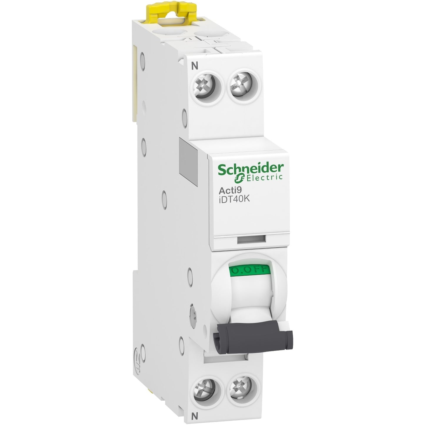 Schneider Electric - Acti9 iDT40K - Disjoncteur modulaire - 1P+N - 40A - Courbe C - 4500A/4,5kA