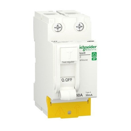 Schneider Electric - Resi9 - inter différentiel - 2P - 40A - 30mA - Type A - peignable - alim bas